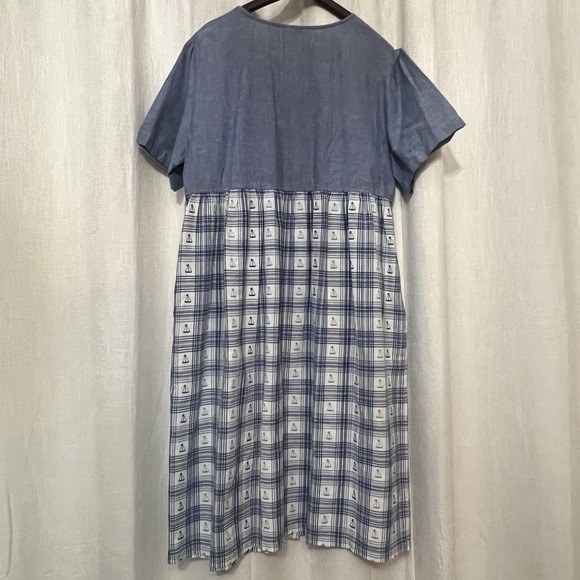 Bechamel Womens Midi Dress Sailor Chic With Embroidery Size L - Picture 2 of 6